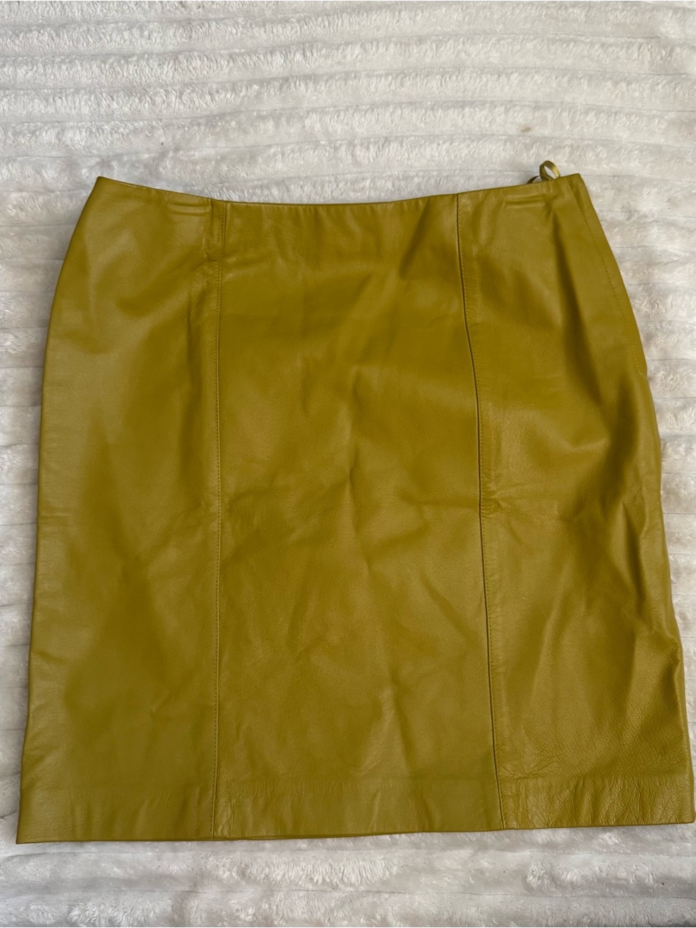 Spiegel Mustard Faux Leather Pencil Skirt